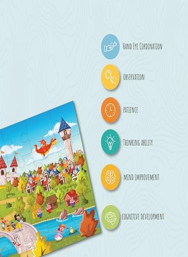 Khilonewale 8x12 Inch Kids Jigsaw Puzzle, 3+ Years - Premium Thick Pieces, Bright Educational Illustration, Montessori Brain‑Boosting Toy & Relaxing Family (Charming Village Walk) - Image 4